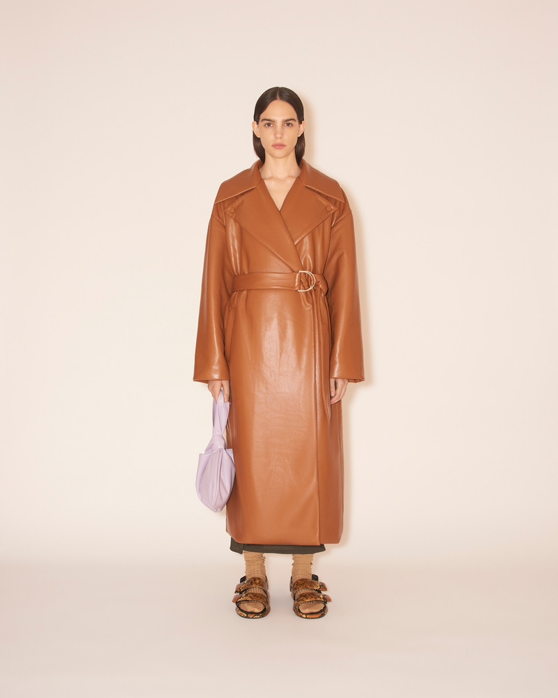 LIANO - OKOBOR™ alt-leather coat - Black 3