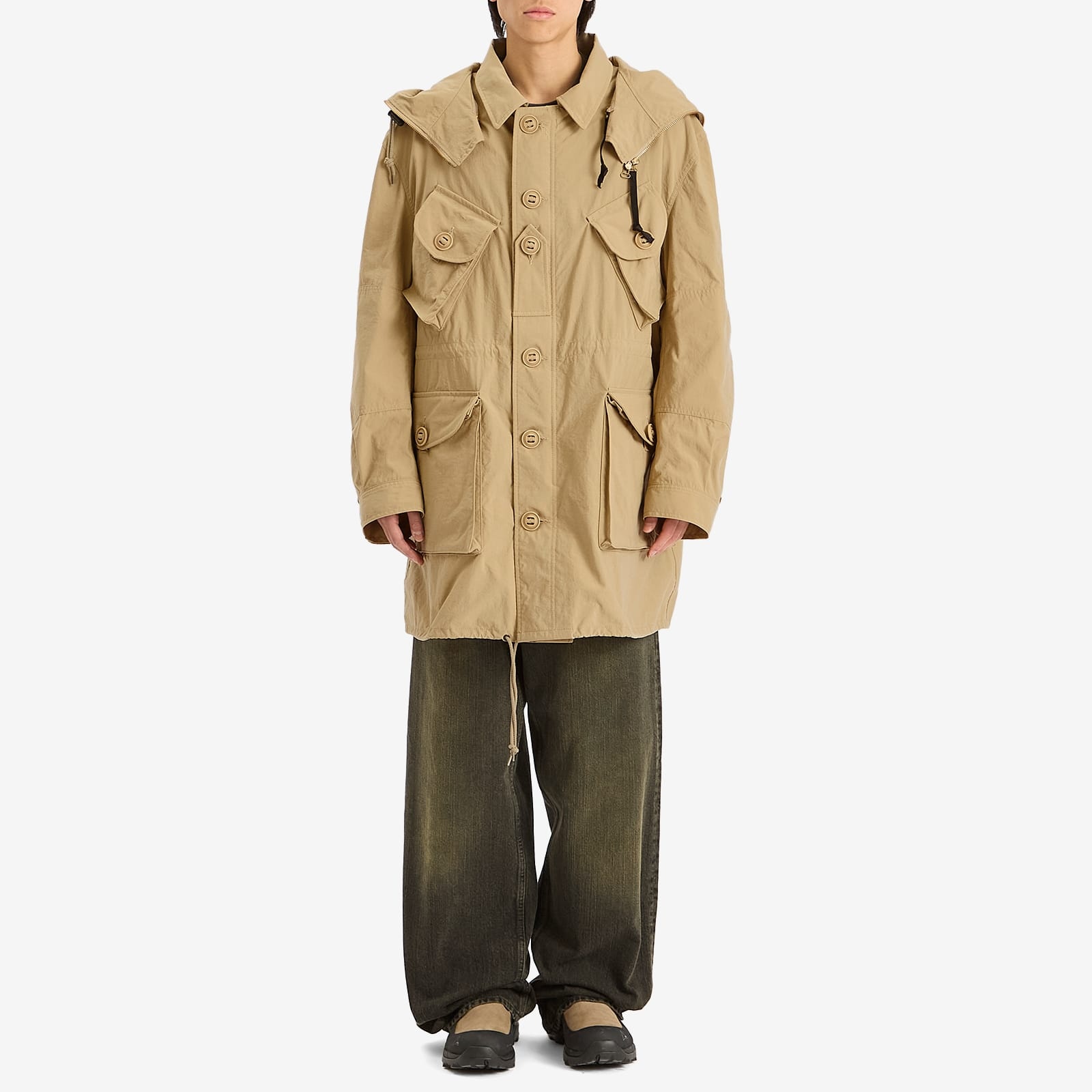 Junya Watanabe MAN x C.P. Company hooded trench coat
