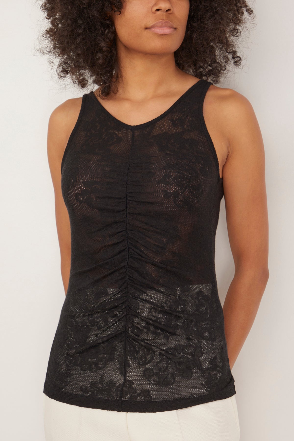 Chalet Top and Wrinkle Tank in Black - 6