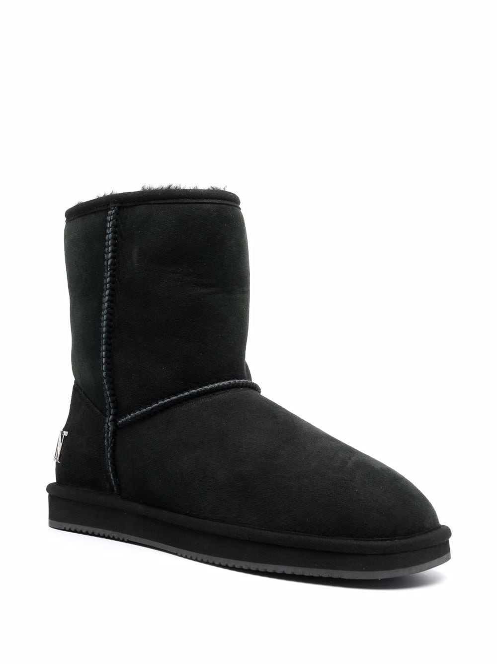 wool-lined suede boots - 2