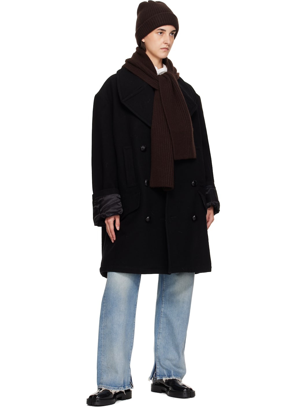 Brown Cashmere Scarf - 4