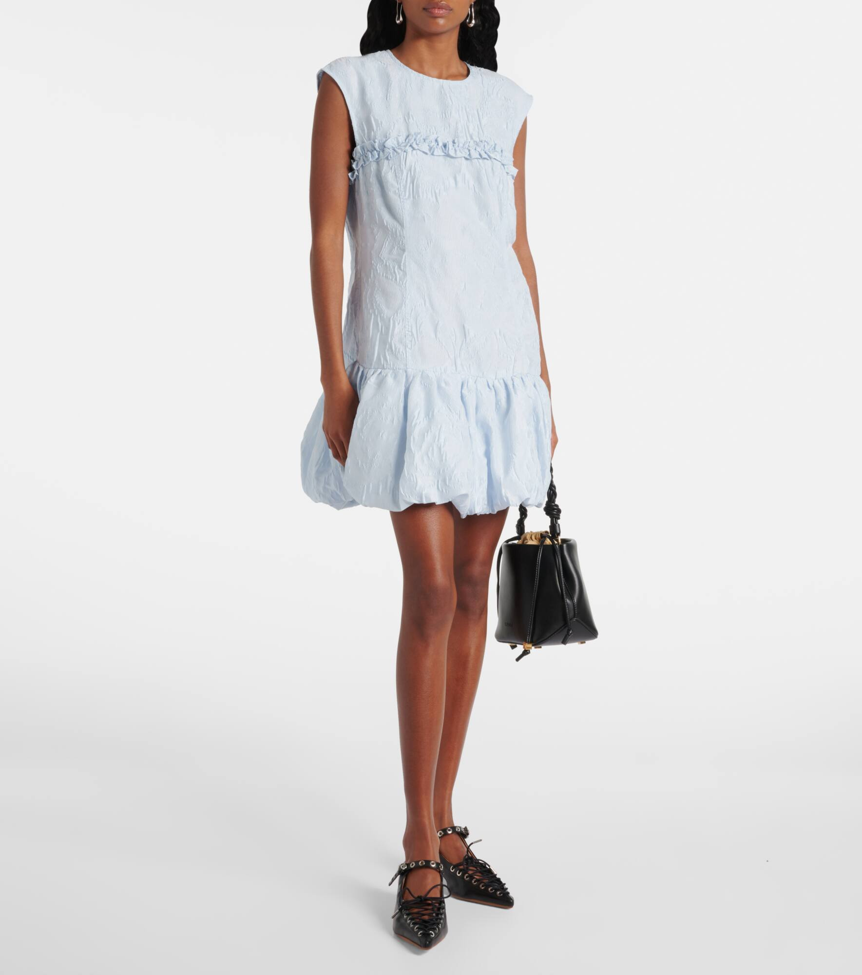 Ruffled jacquard minidress - 2