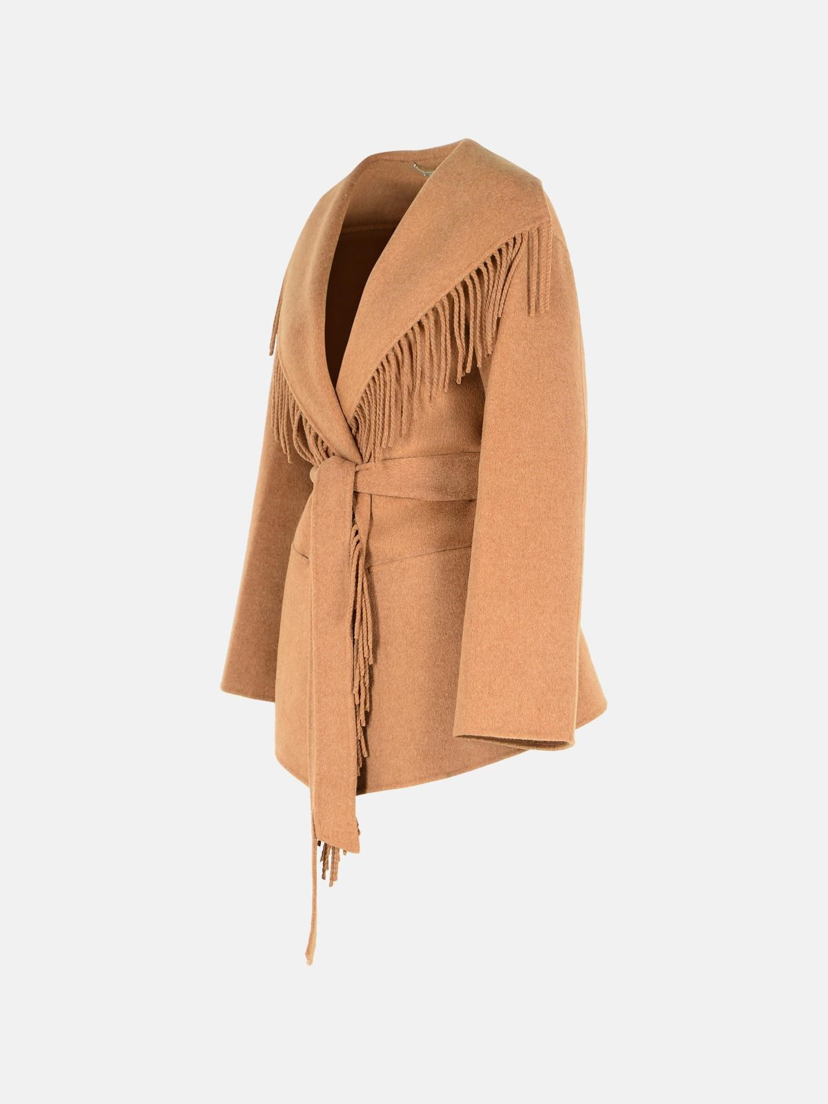 'ROWEN' CAMEL WOOL BLEND COAT - 2