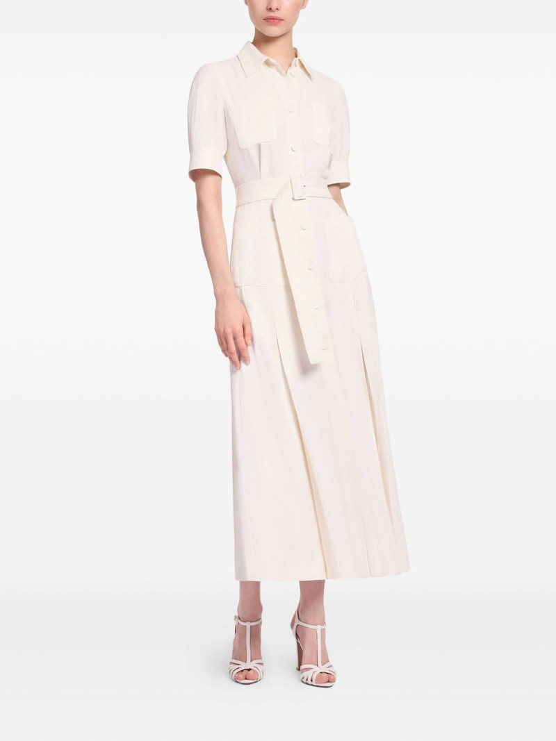 ELIE SAAB embellished pinstripe midi dress outlook