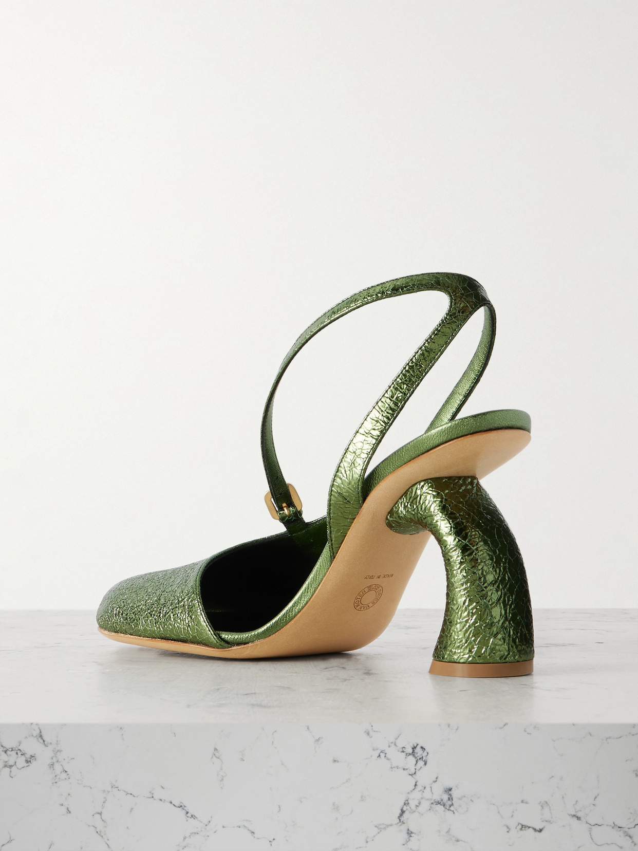 Crinkled-leather Pumps - 3