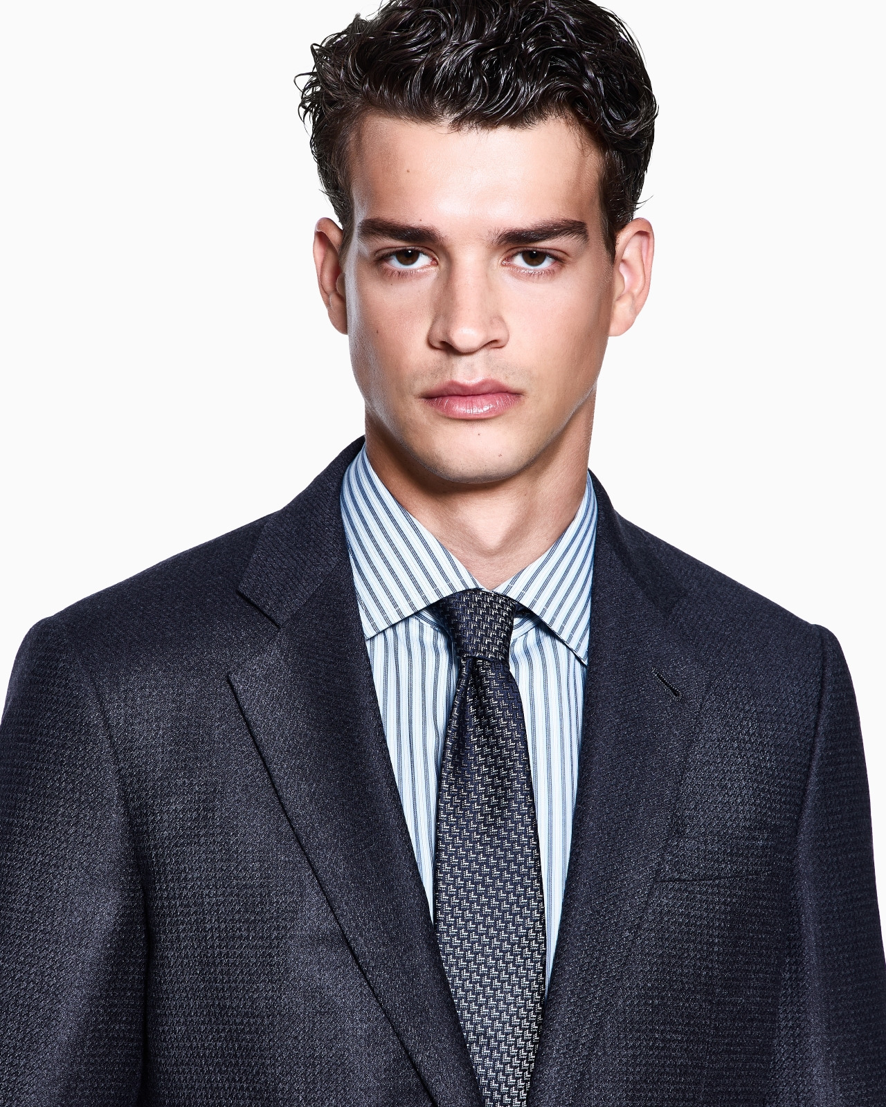 MANHATTAN LINE SINGLE-BREASTED SUIT IN HOUNDSTOOTH WOOL AND CASHMERE - 4