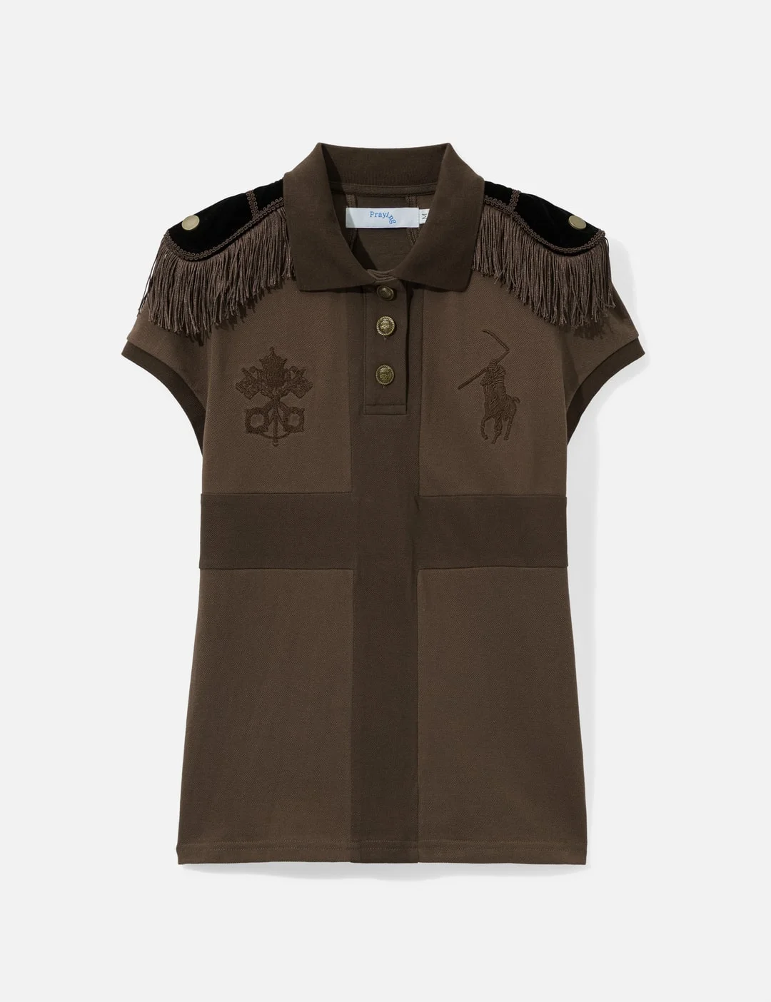 EPAULETTE WOMEN'S TOP BROWN - 1