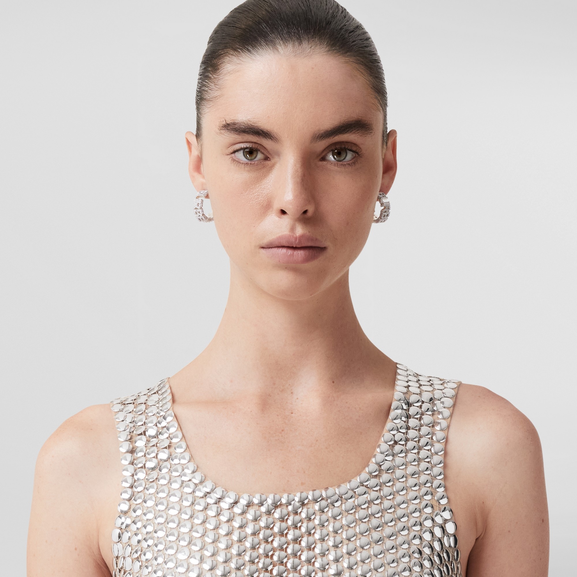 Metallic Paillette-embellished Mesh Top – Exclusive Capsule Collection - 2