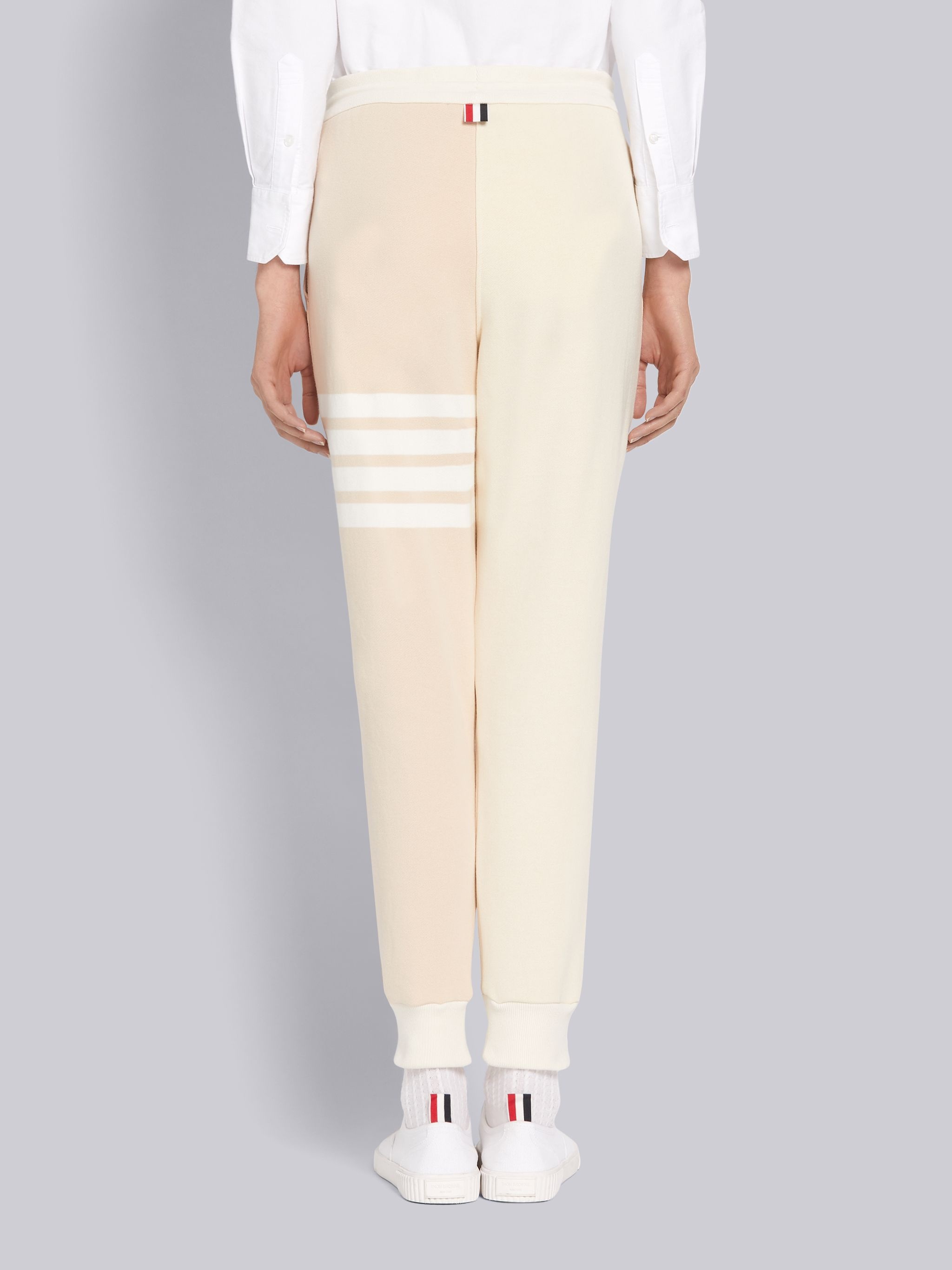 Yellow Funmix Classic Cotton Loopback Engineered 4-Bar Sweatpants - 3