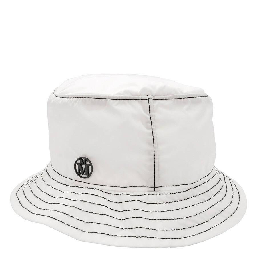 Maison Michel Ladies White Jason Rain Bob Packable Bucket Hat - 4