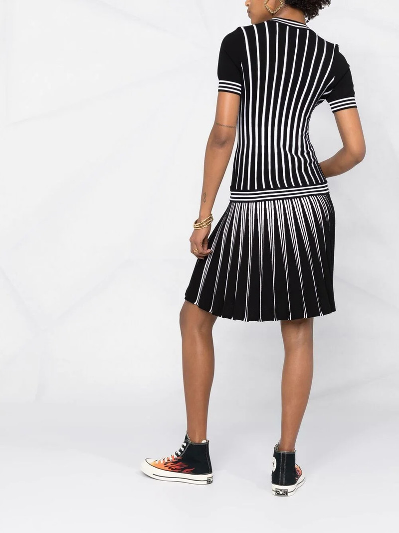 intarsia-stripe short-sleeve jumper 4