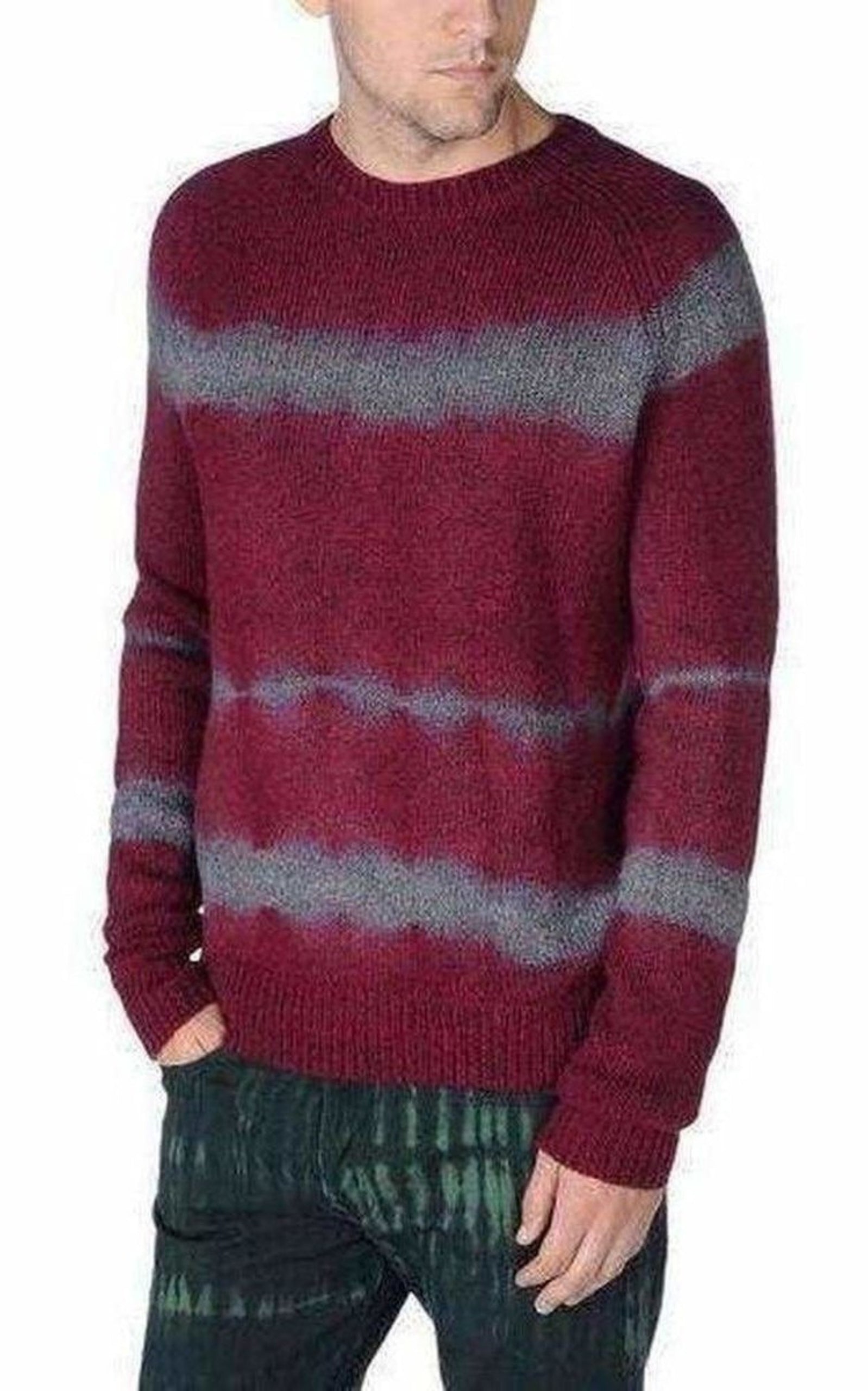 Miles Burgundy  Wool Sweater - 3