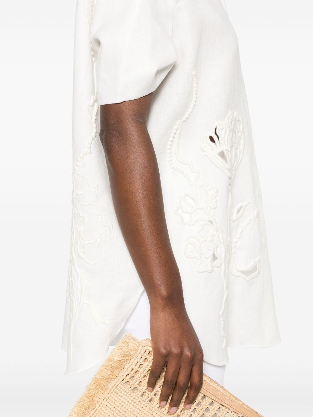 floral-embroidery shirt - 5