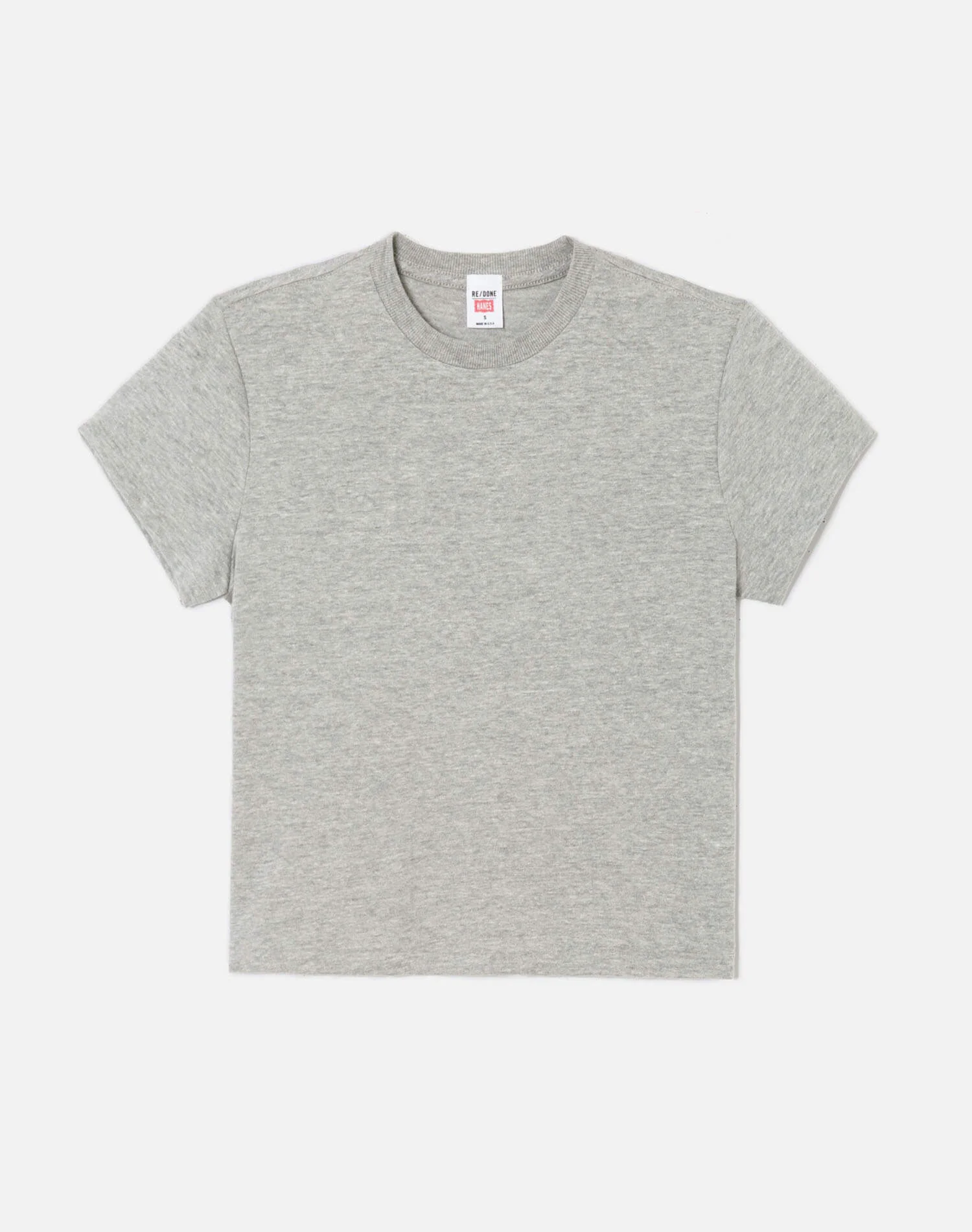 Hanes 1950s Boxy Tee - Heather Grey - 1
