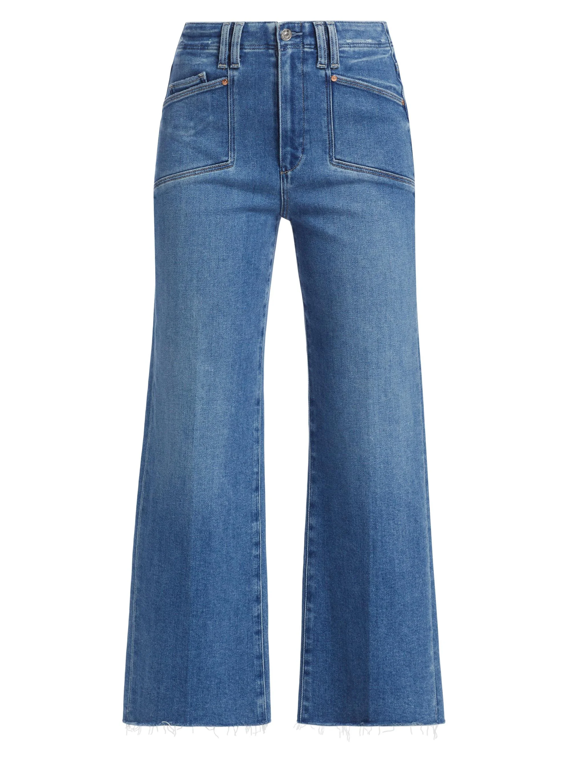 Women's Anessa Raw Wide-Leg Jeans - Sunnie Distressed - 1