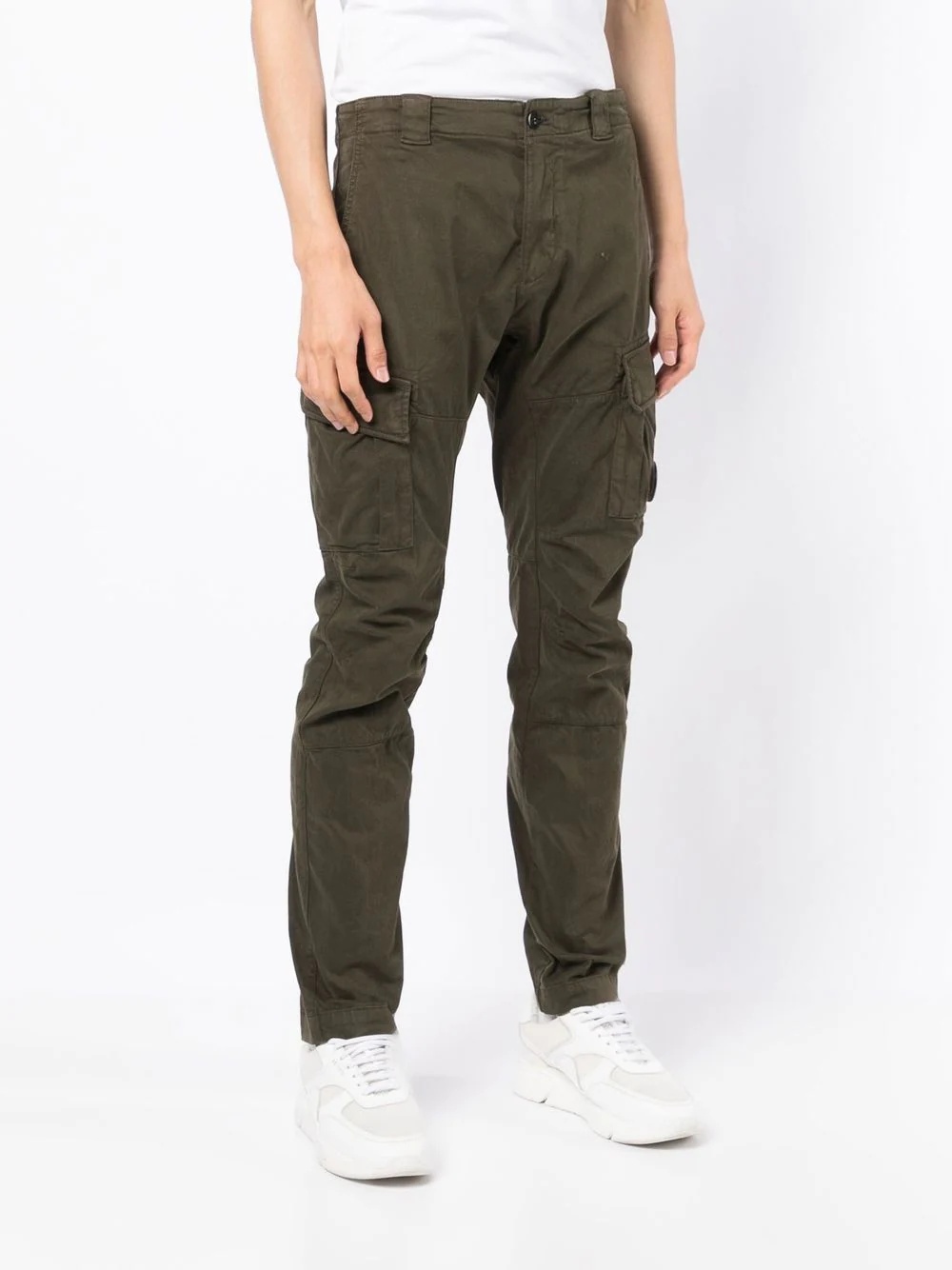 logo-patch cargo trousers - 3