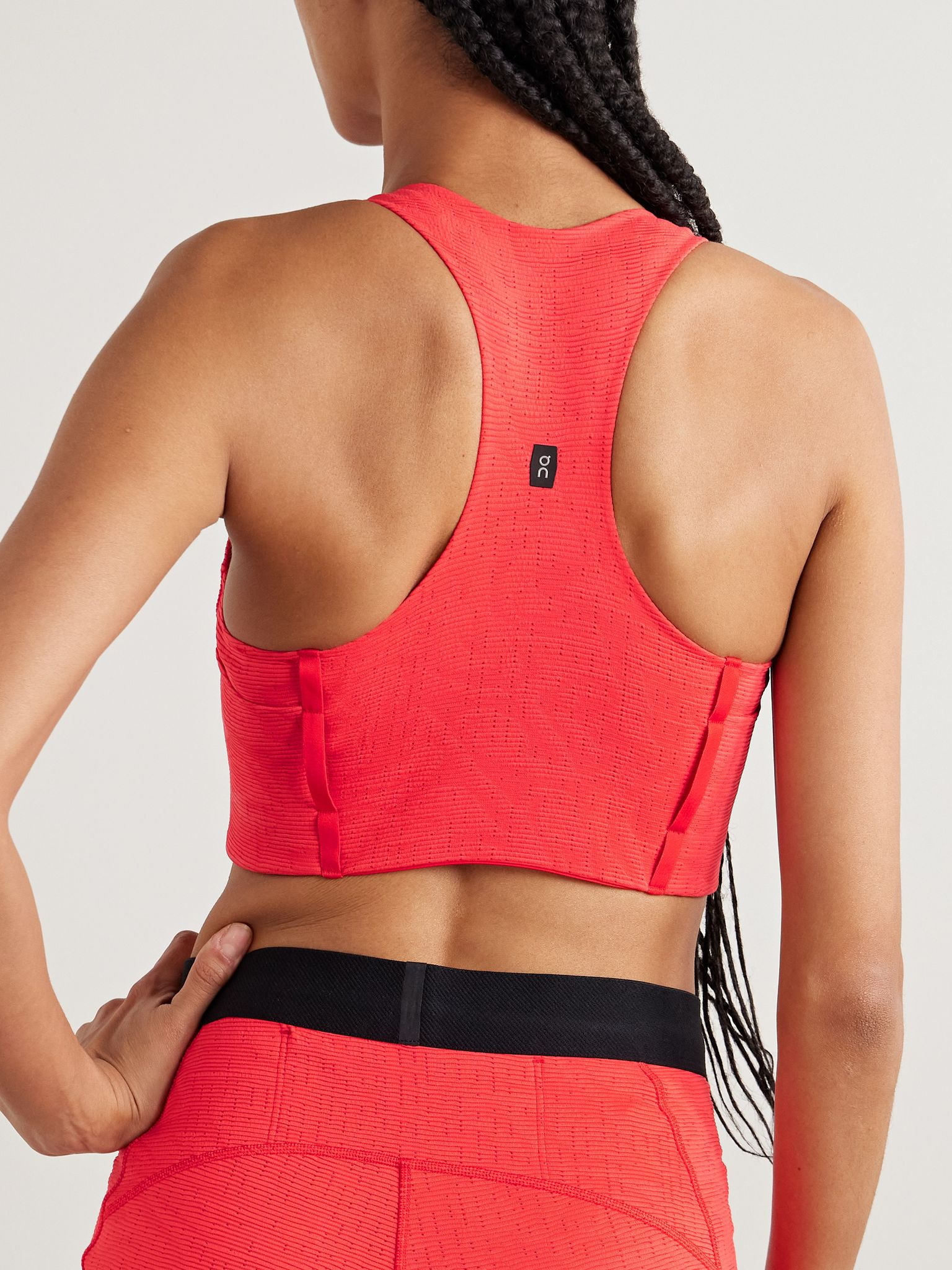 Pace ribbed stretch sports bra Red - 3
