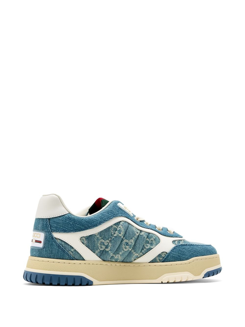 monogram denim sneakers - 3