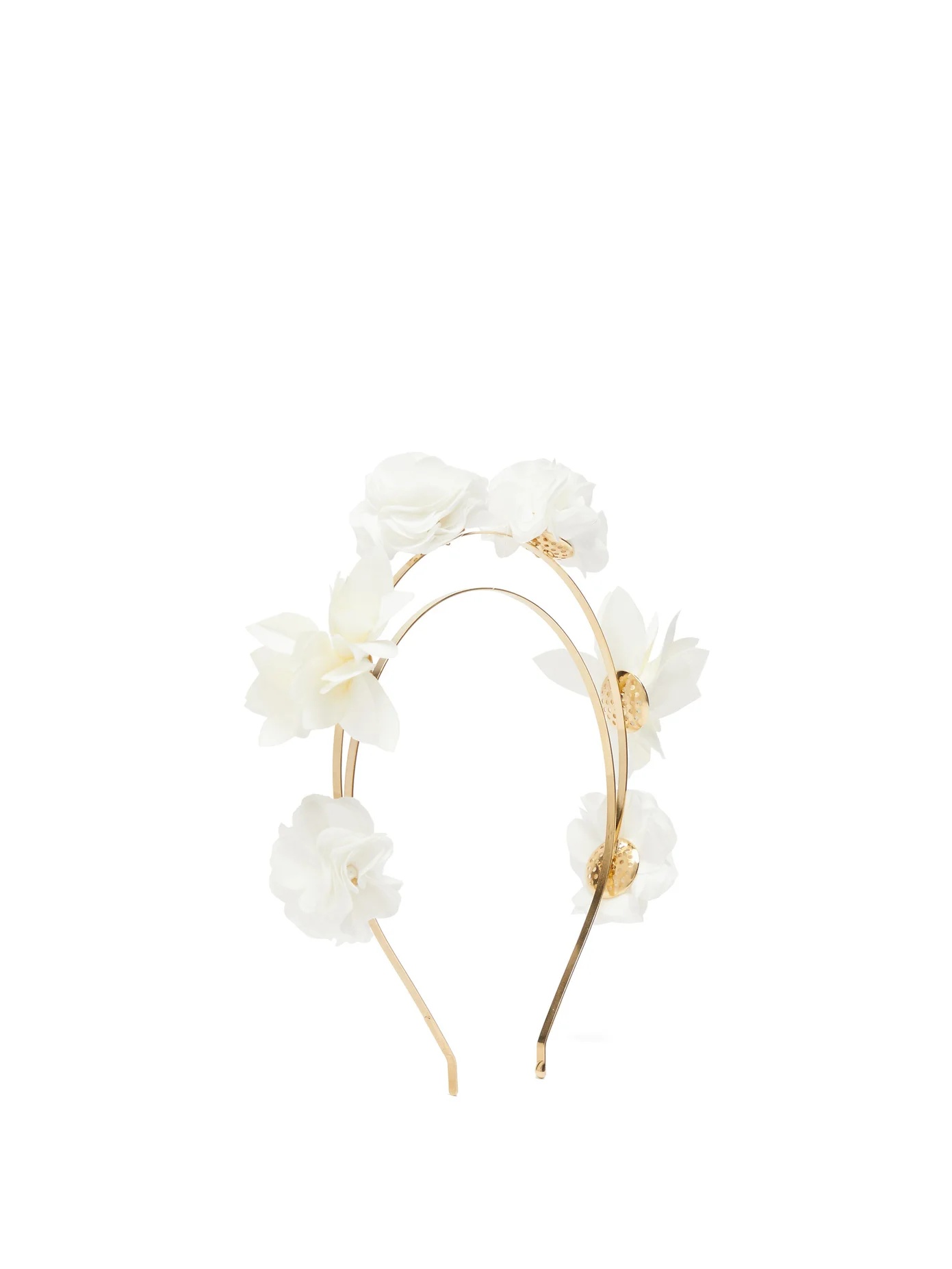 Sentiero faux-pearl and flower headband - 1