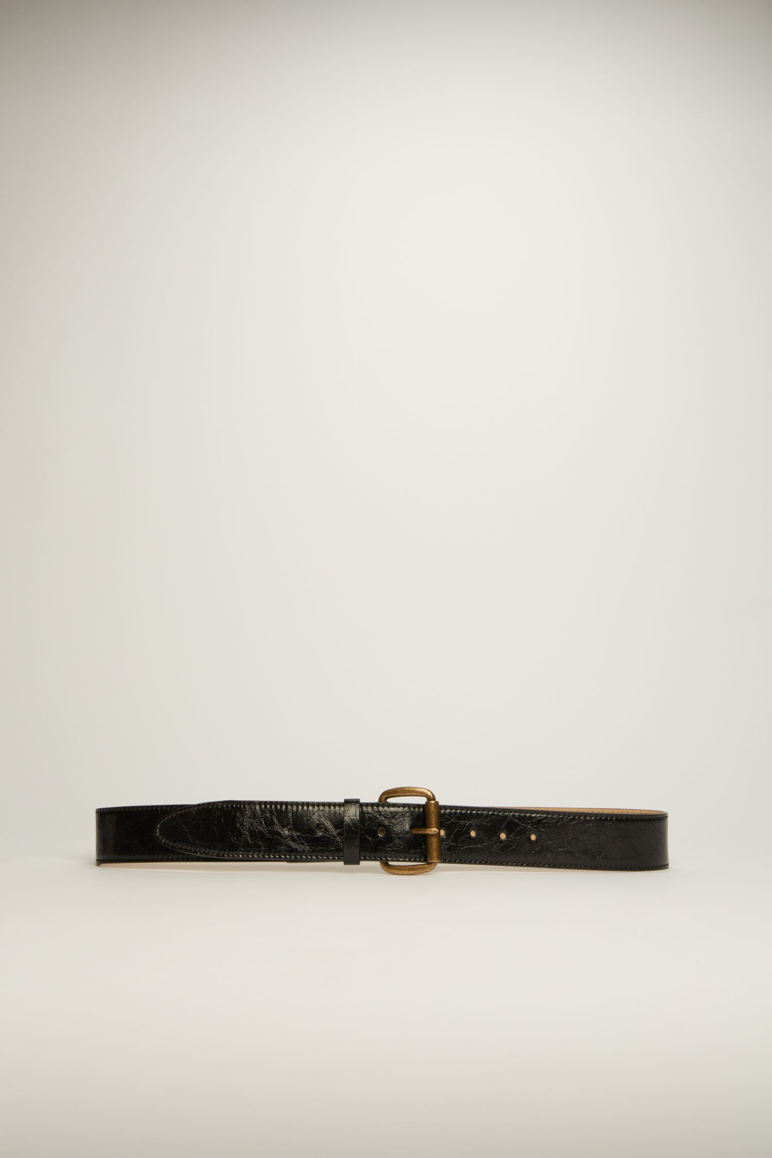 Cracked leather belt black - 1