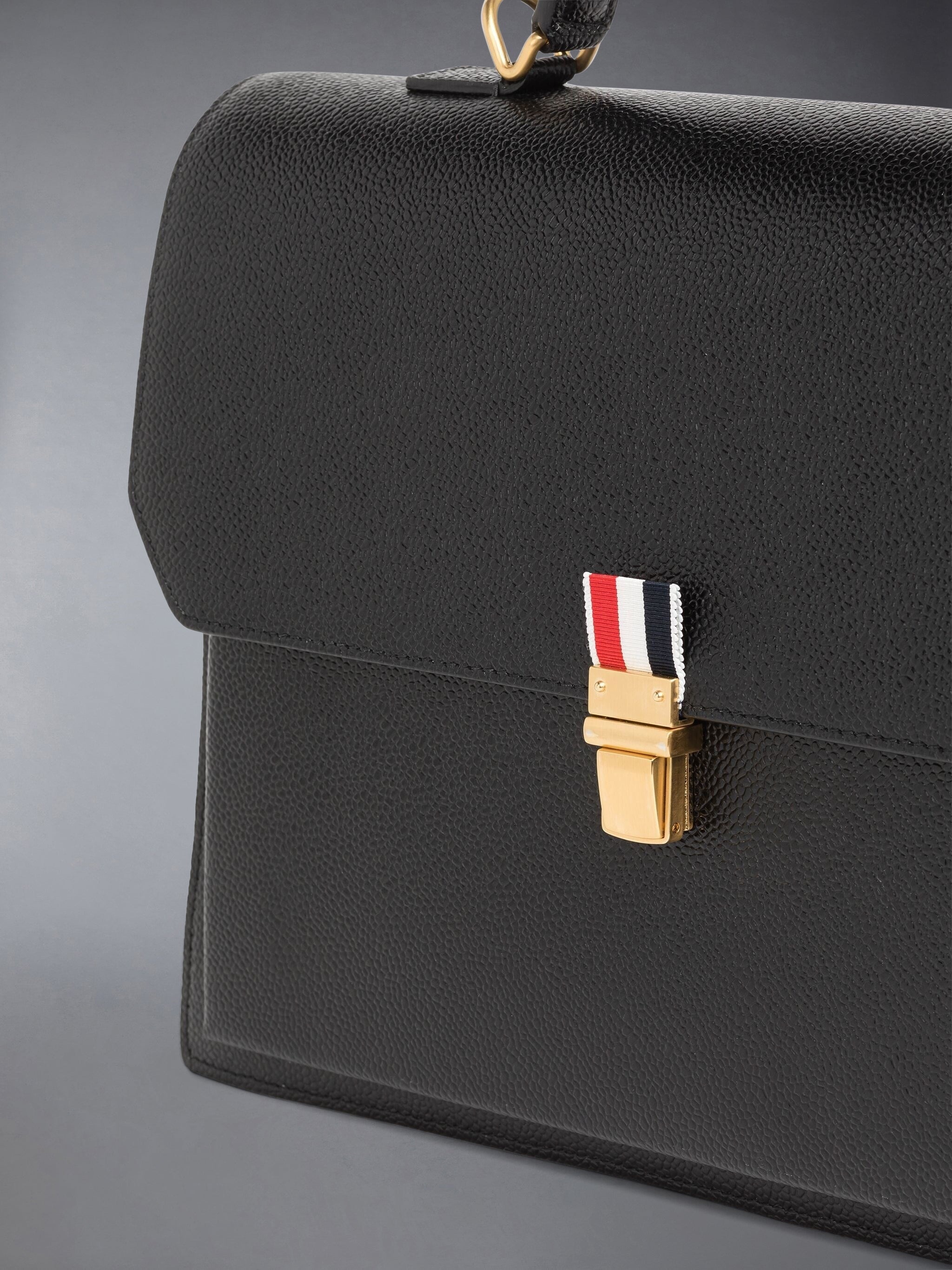PEBBLE GRAIN DOUBLE SHOULDER STRAP SCHOOL BAG - 5