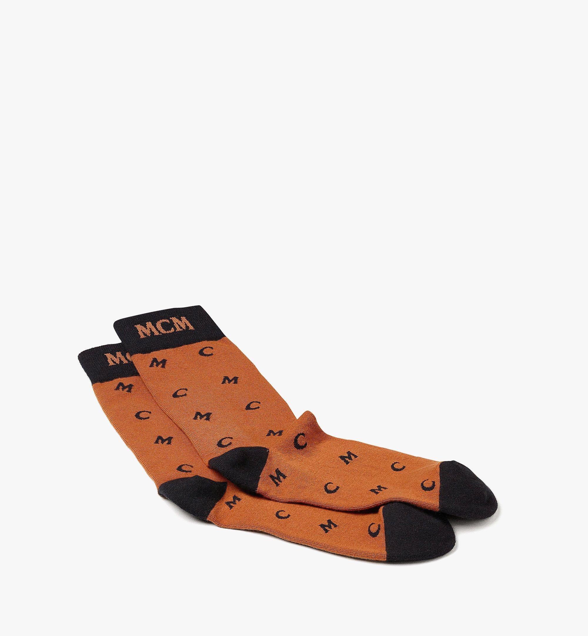 Intarsia Knit MCM Monogram Socks - 3