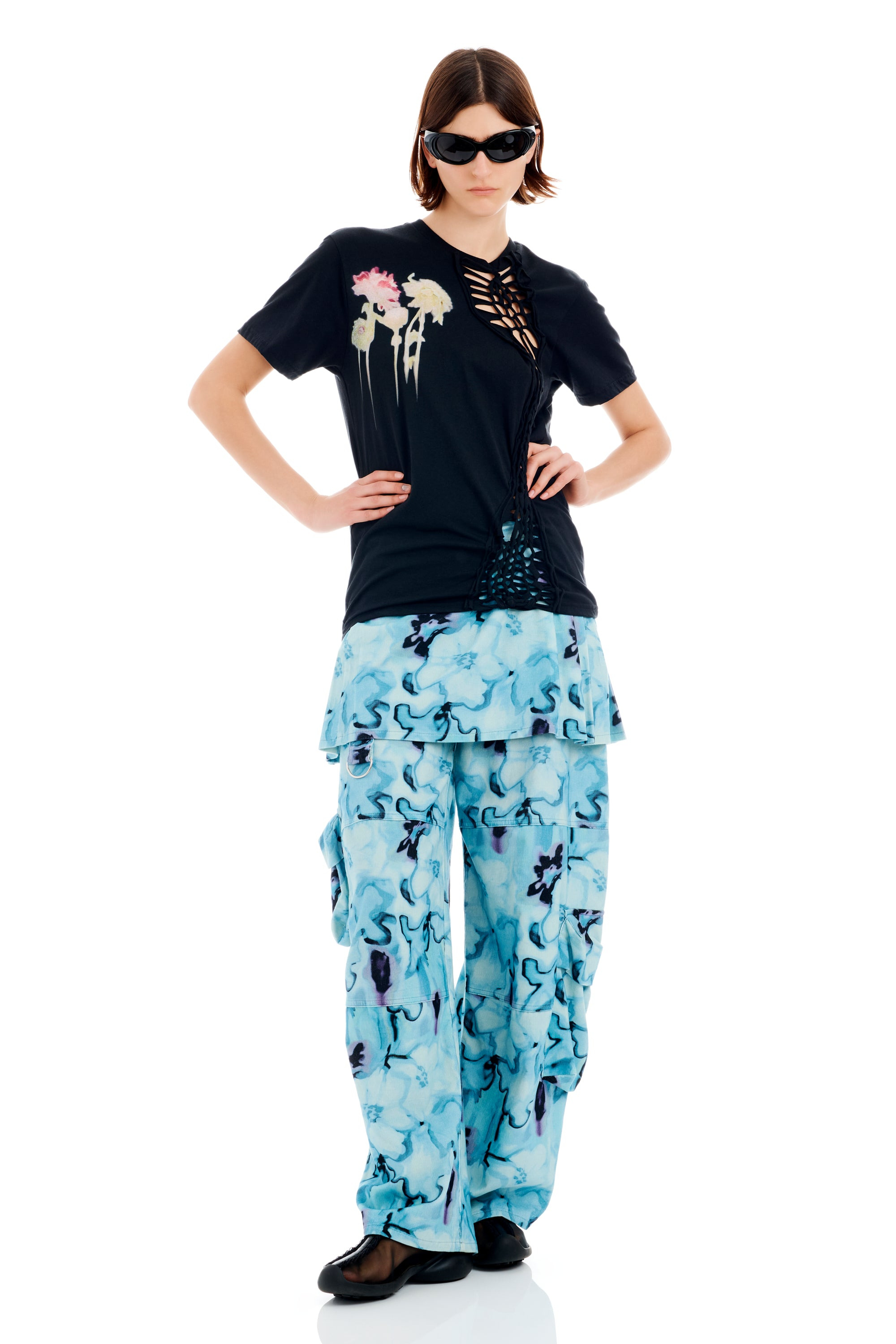 BLACK FLOWER DRIP TOSH TEE - 6