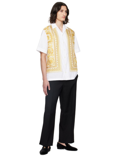 VERSACE White & Gold Barocco Shirt outlook