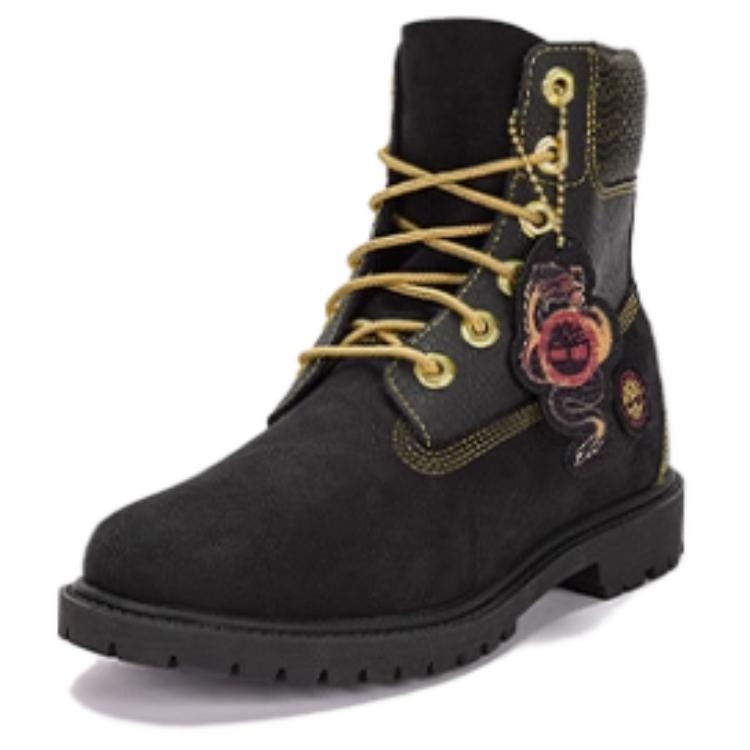 (WMNS) Timberland Lunar New Year 6 Inch Lace Up Boots 'Black Nubuck' A62TM - 2