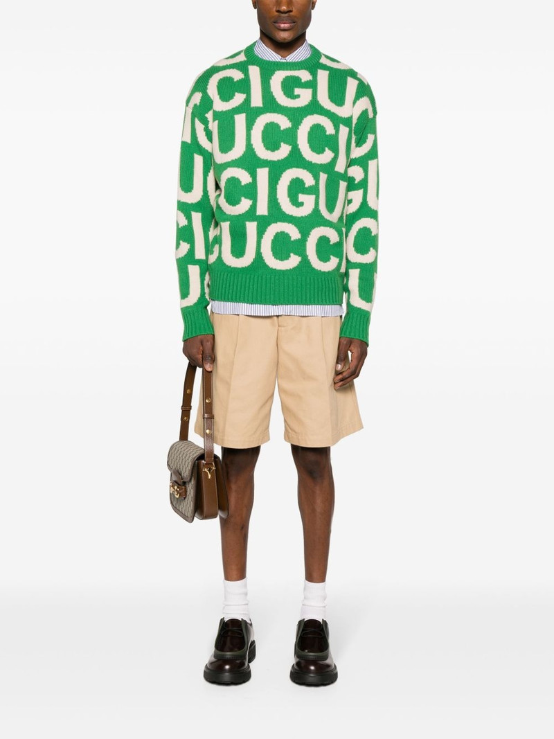 GUCCI logo-intarsia wool jumper outlook