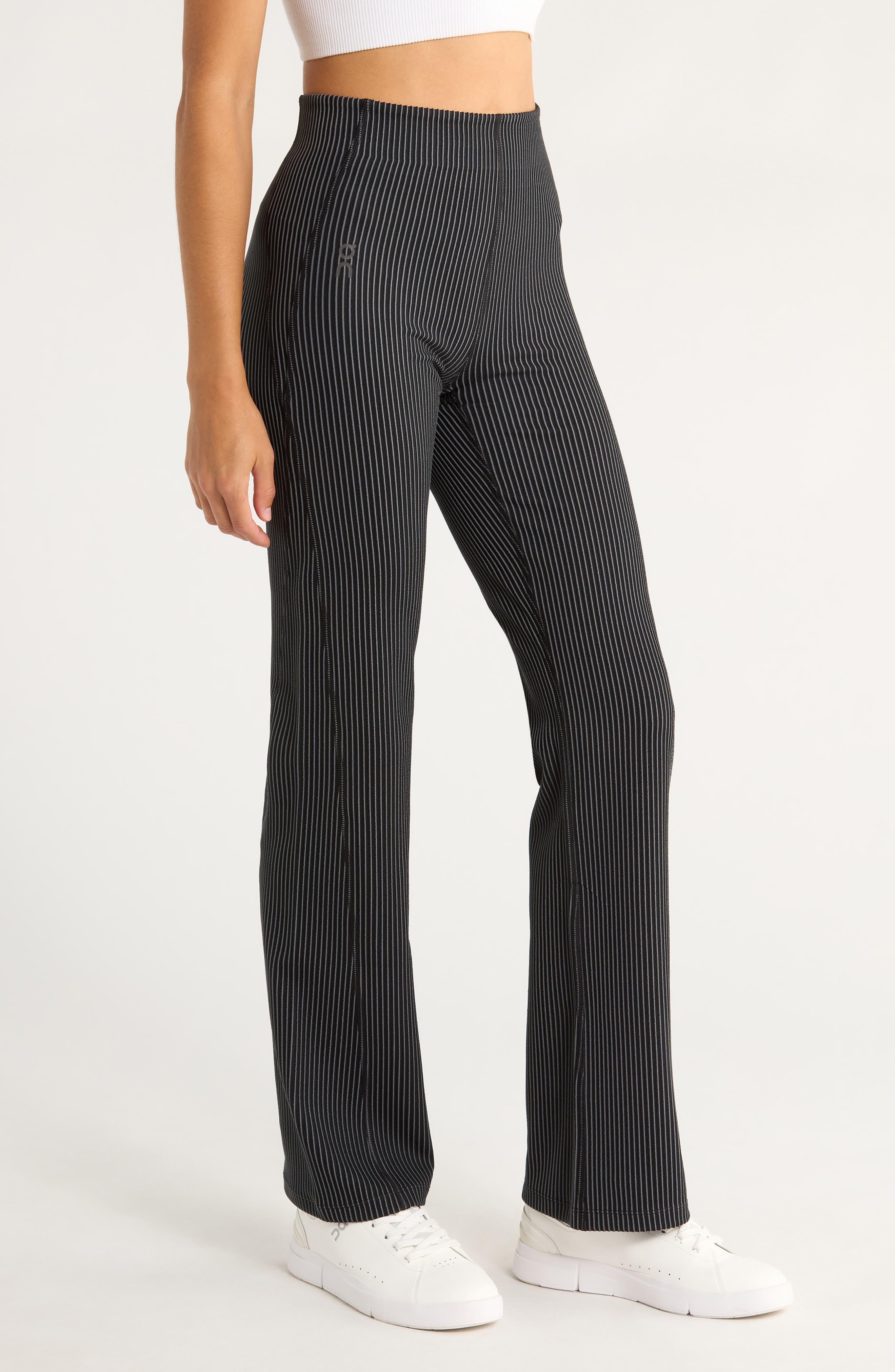 On All Day Ribbed High Waist Pants in Black/Rock at Nordstrom - 3