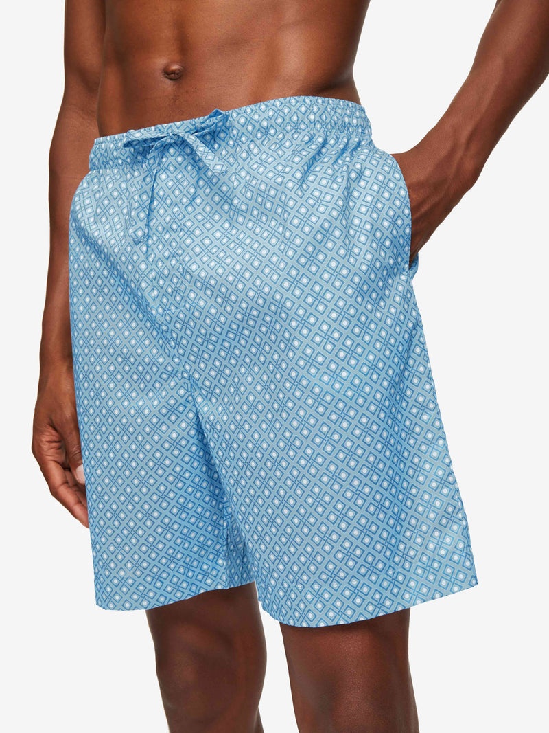 Men's Lounge Shorts Ledbury 56 Cotton Batiste Blue - 2