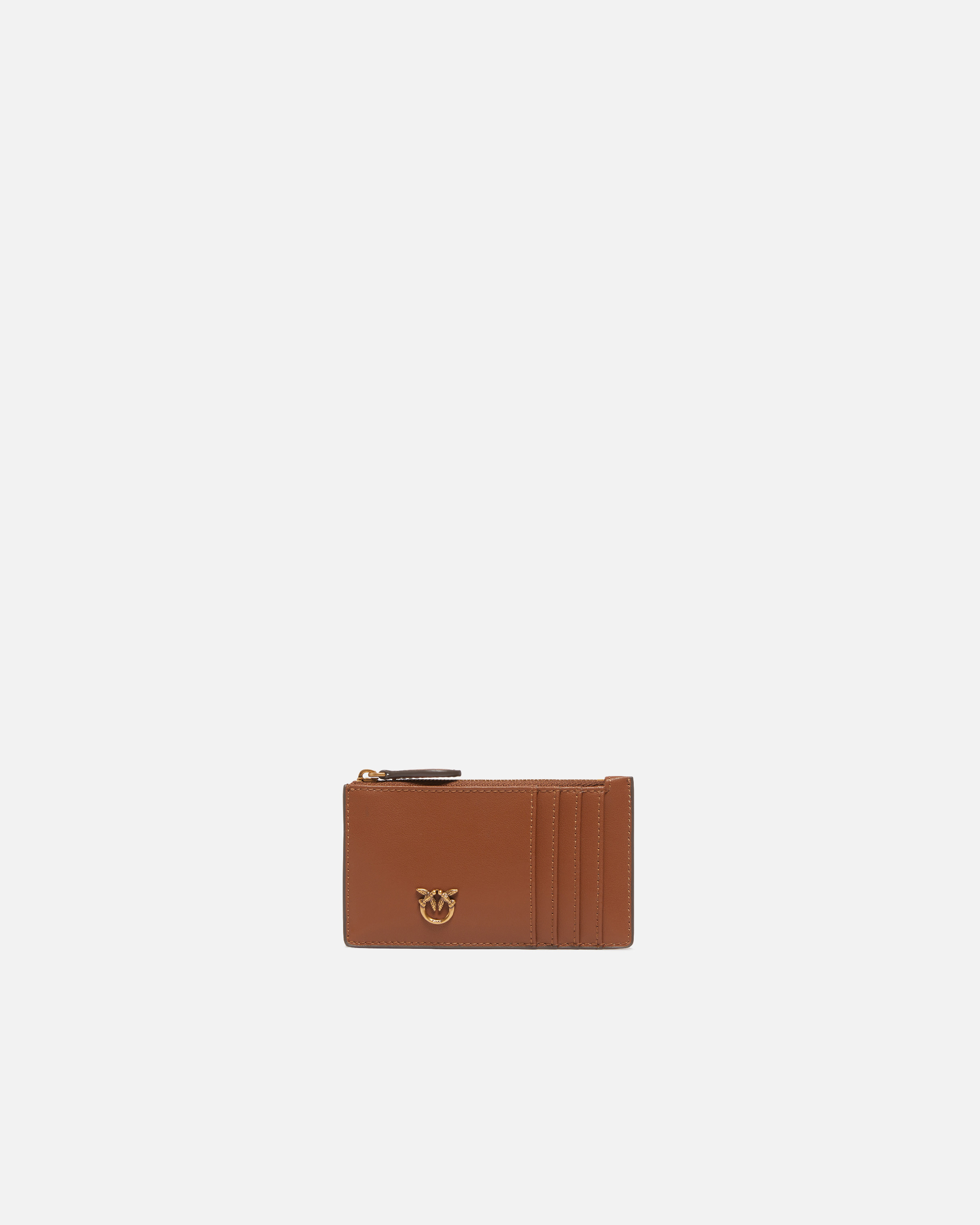 NAPPA LEATHER CARD HOLDER WITH CHEVRON WORKMANSHIP - 1