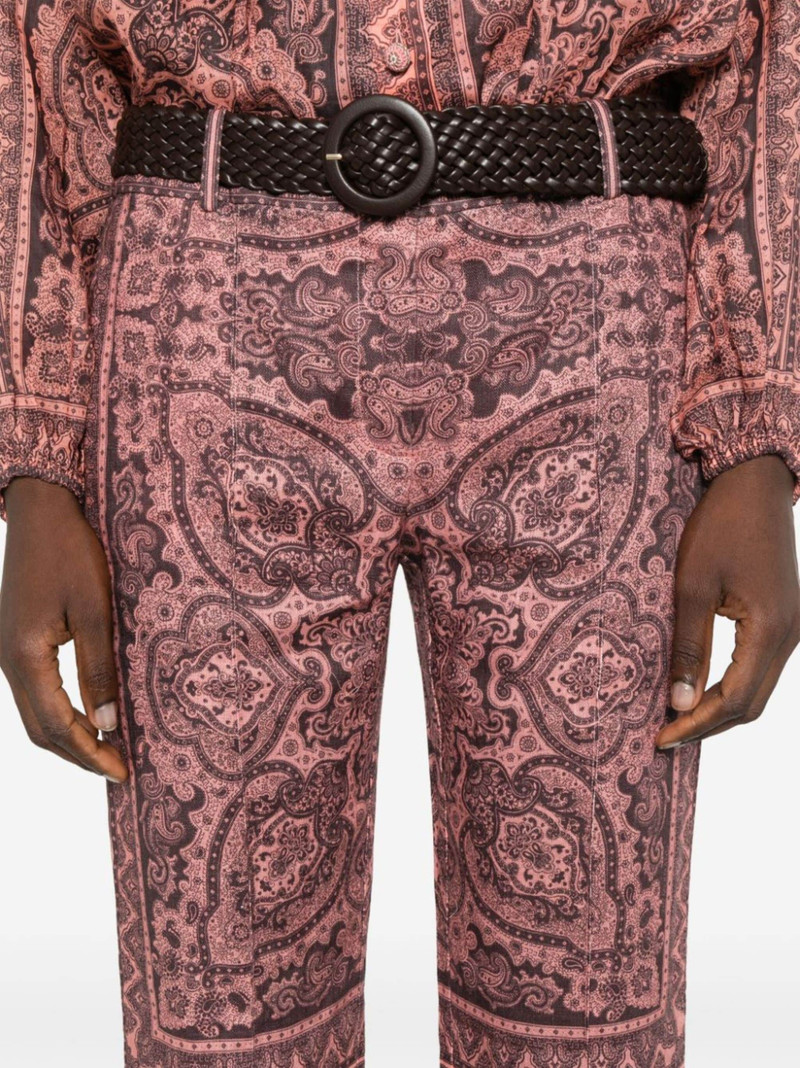 Ottie paisley-print flared trousers 5