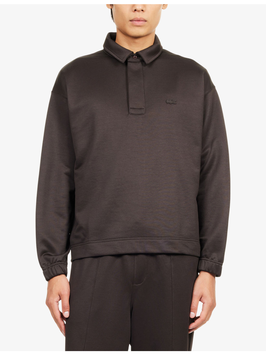Loose-Fit Fleece Cotton-Blend Polo Shirt - 3