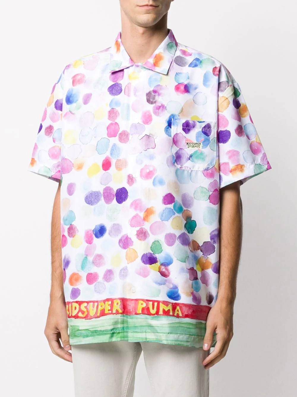 x KidSuper aquarela-print shirt  - 4