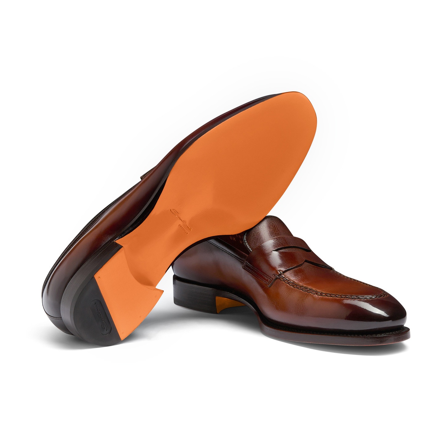 Men's dark brown leather penny loafer - 4