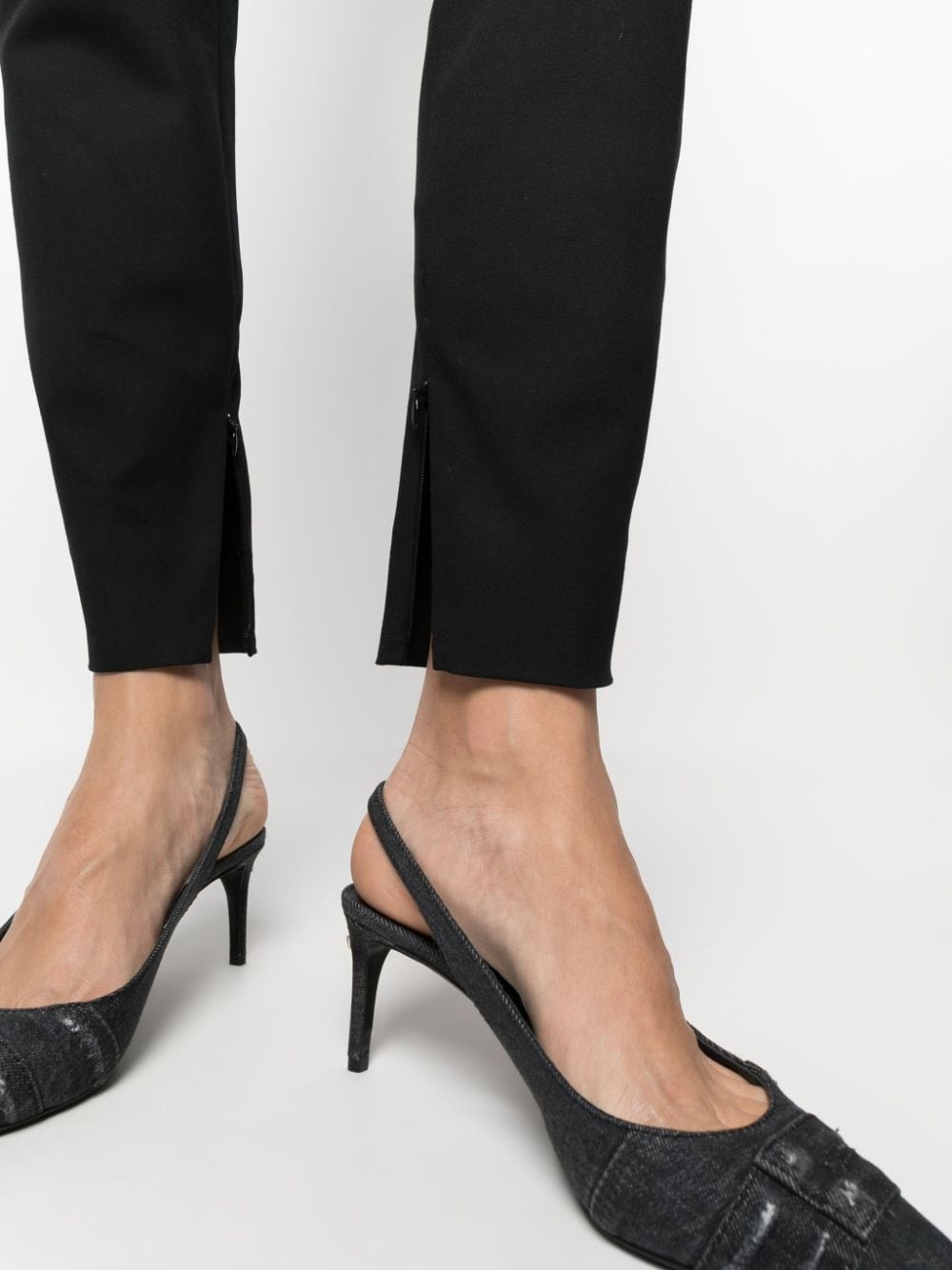 high-waist slim-cut trousers - 5