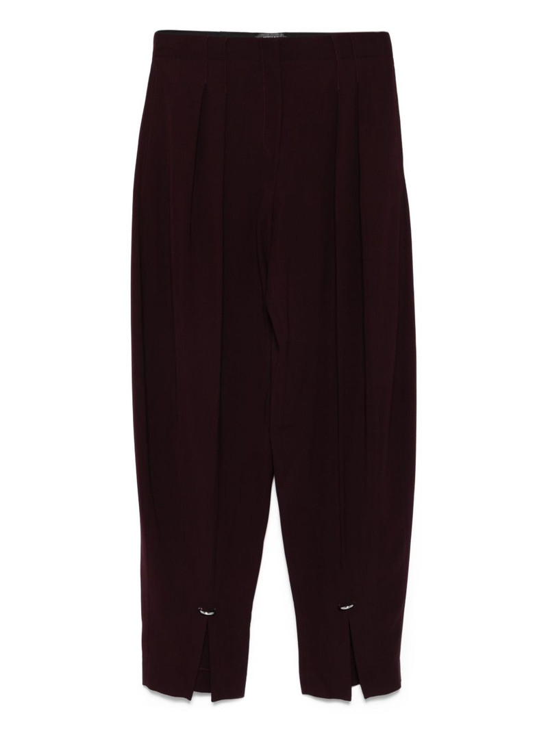 pleated split-hem trousers 1