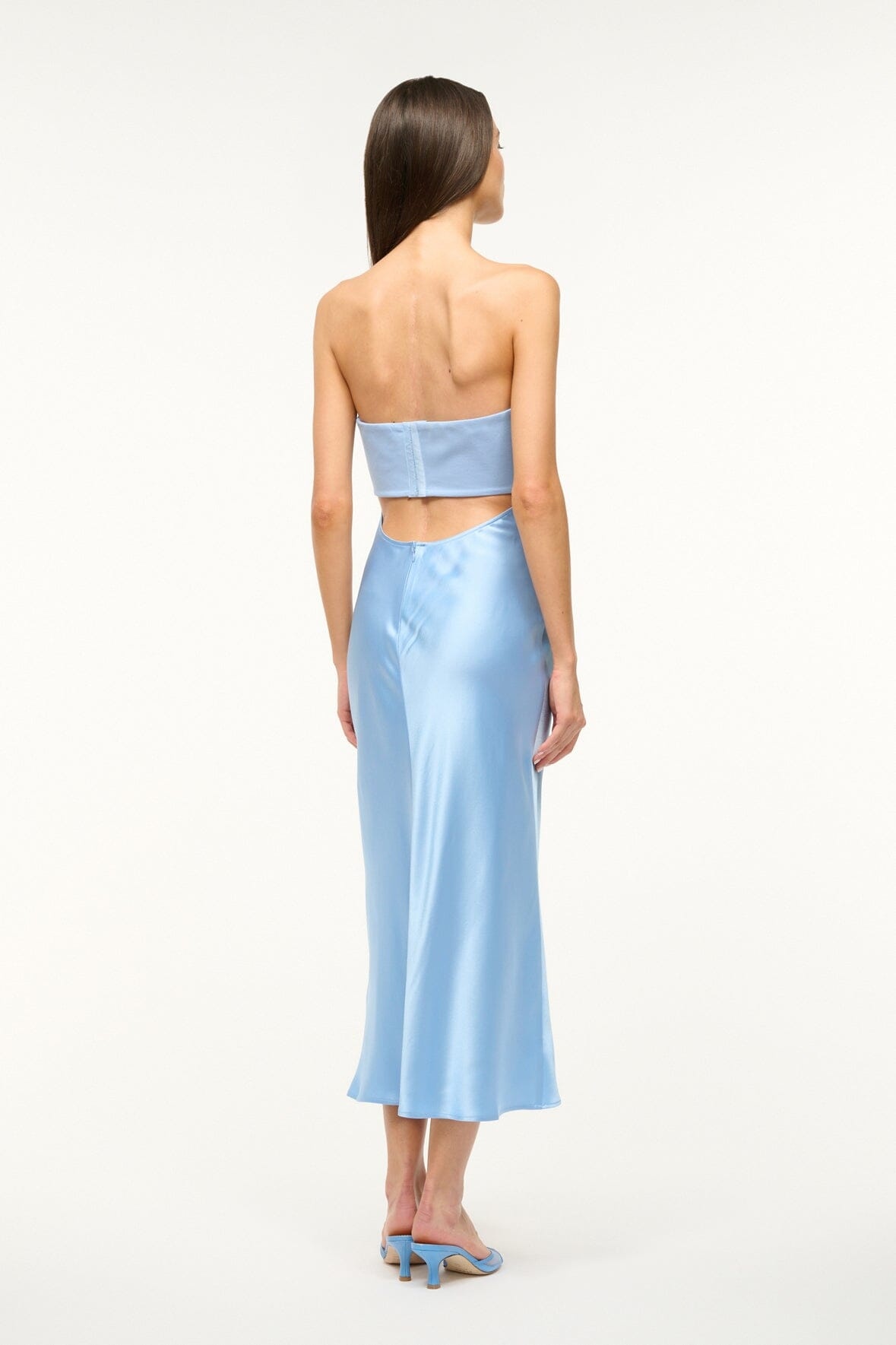 STAUD MIDI WAYFARING DRESS AZURE - 4