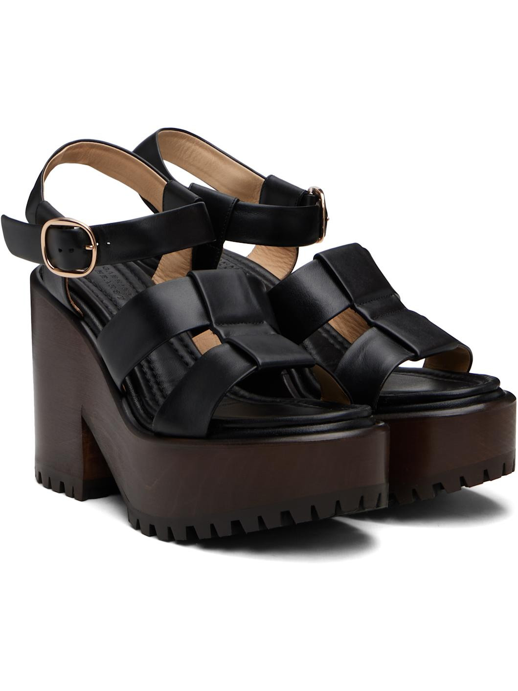 Black Hera Platform Sandals - 4