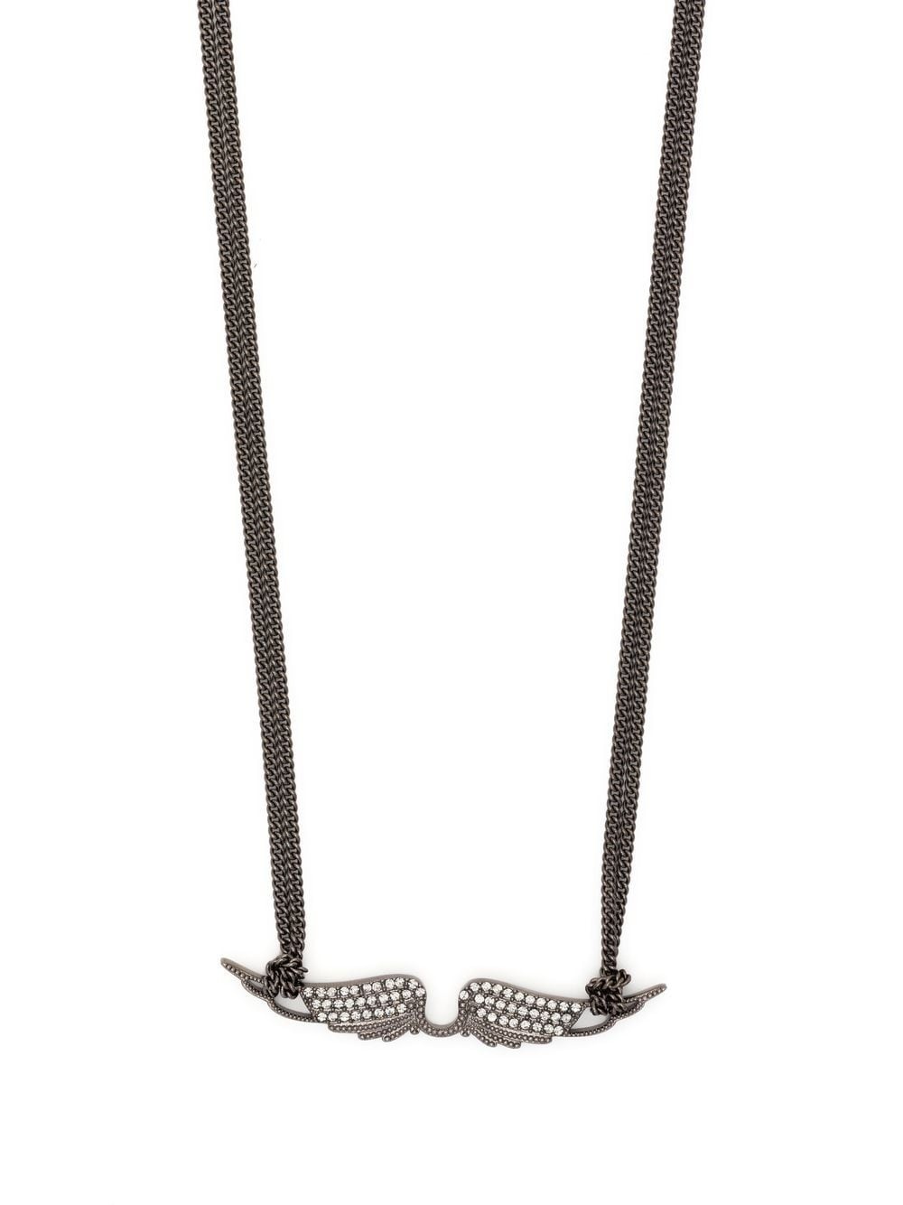 embellished wing pendant necklace - 1