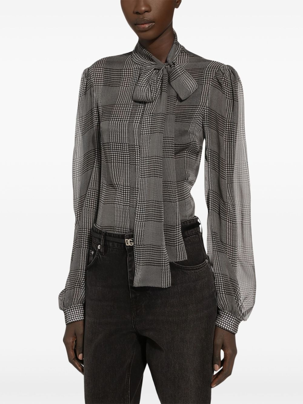 Prince of Wales check blouse - 5