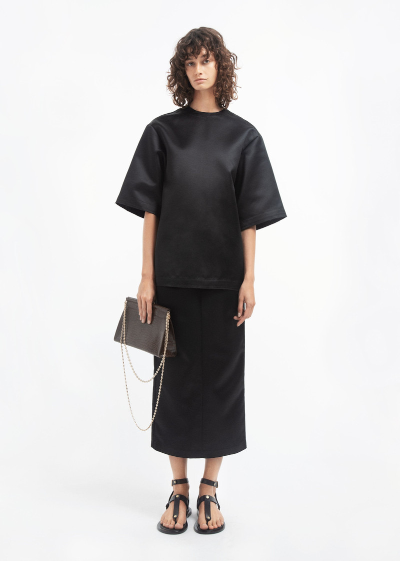 CO Oversized Shirt in Duchess Satin outlook