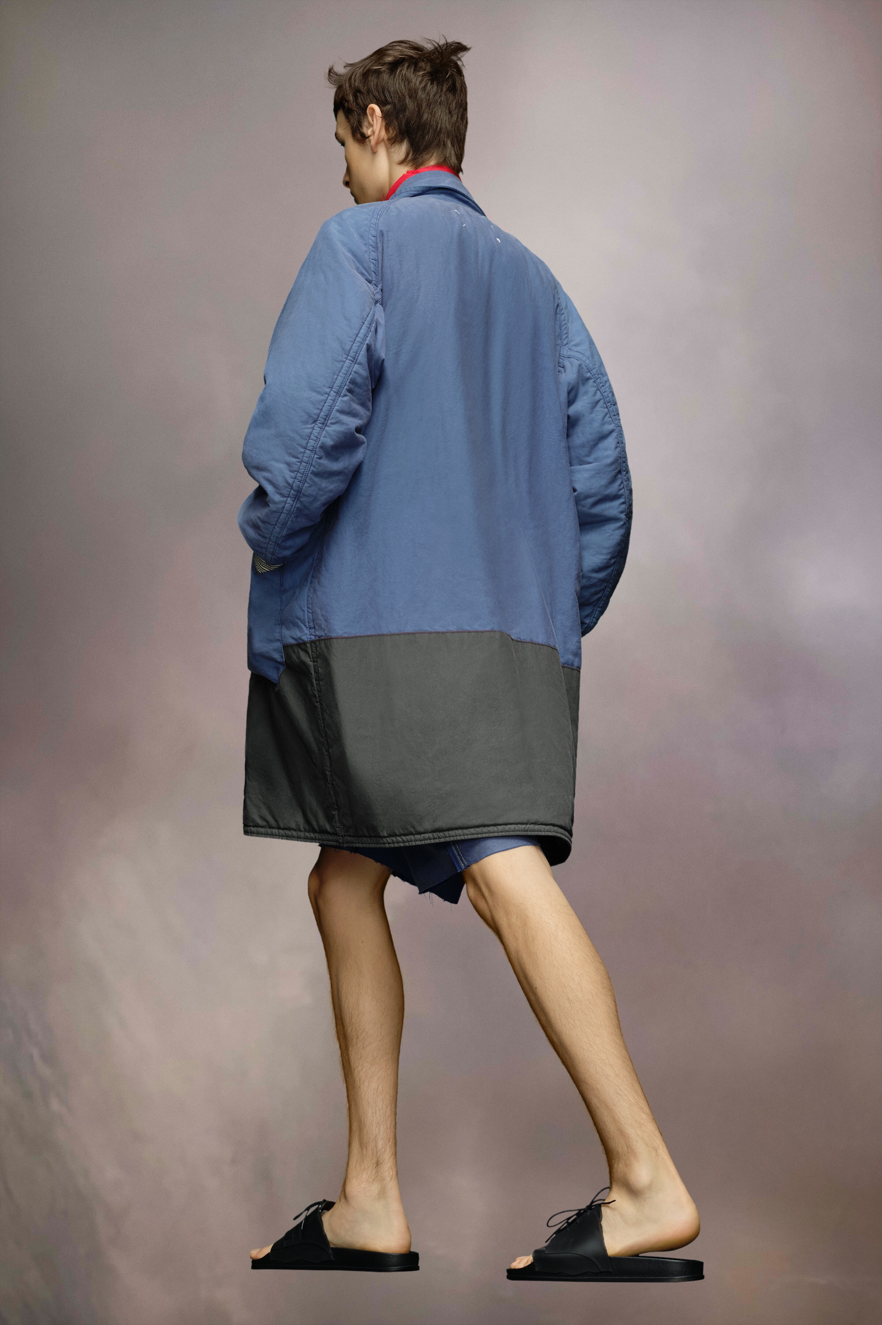 Patchwork cotton twill caban jacket - 5