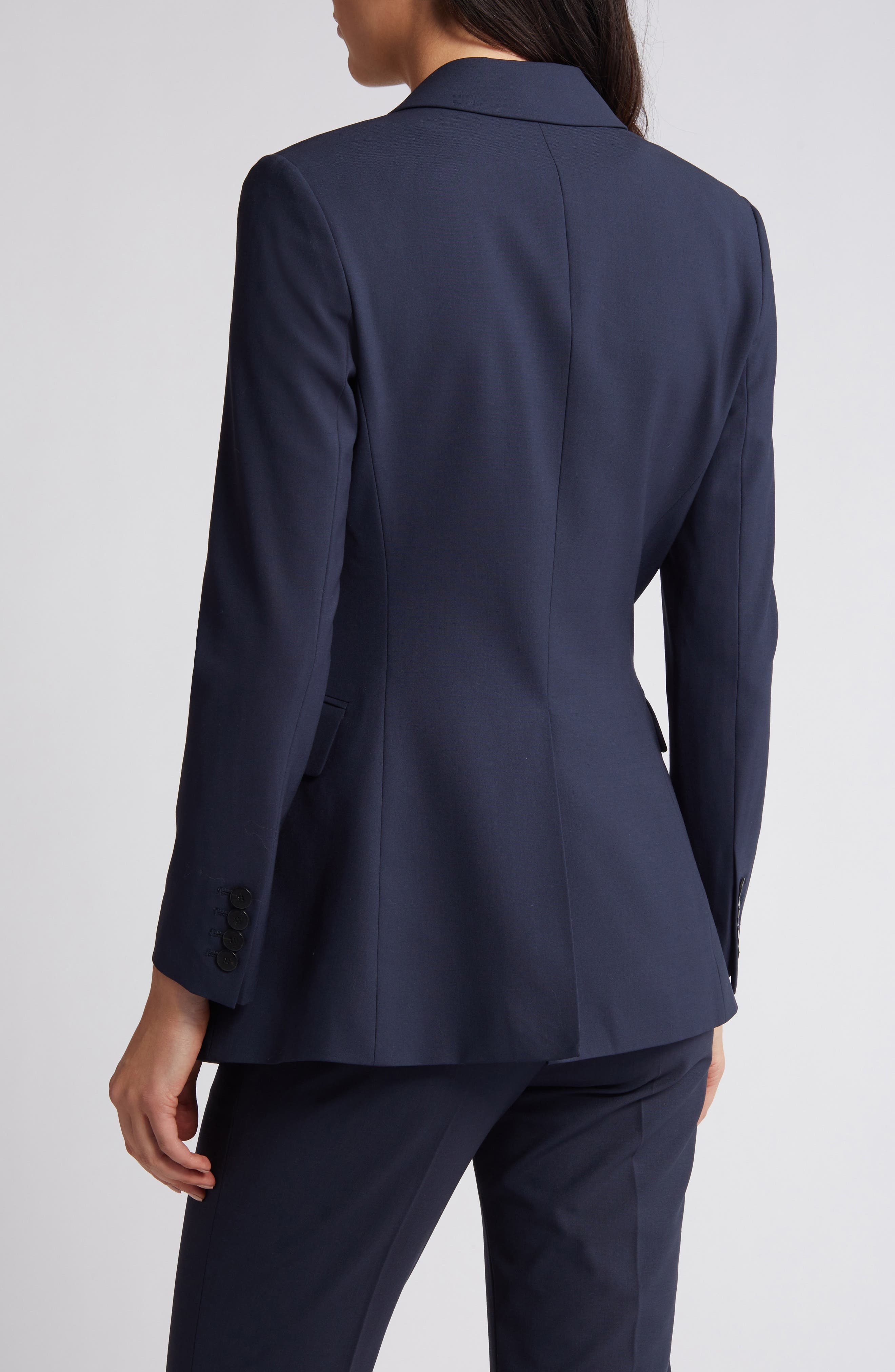 Theory Etiennette B Good Wool Suit Jacket in Nocturne Navy at Nordstrom - 2