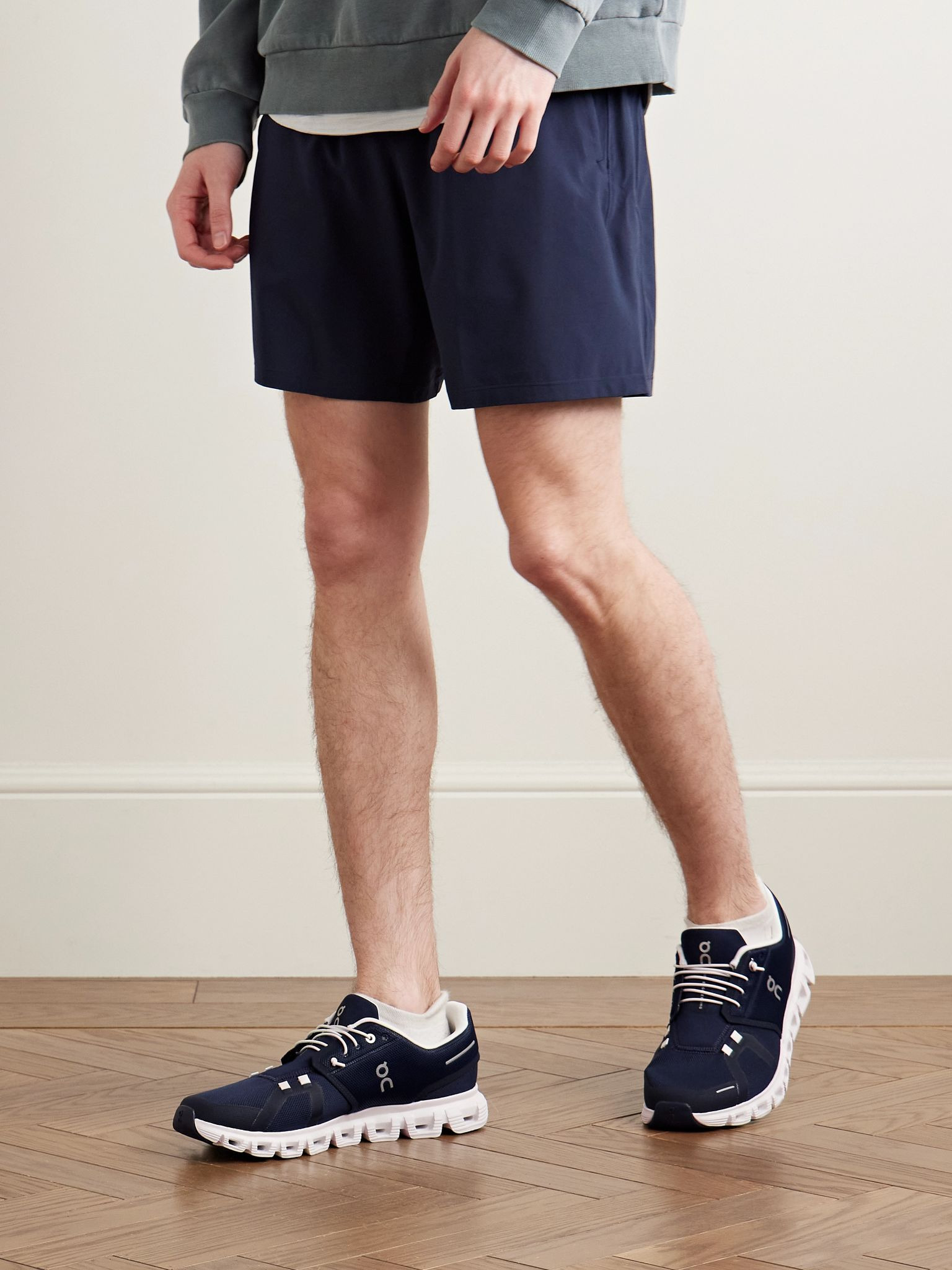 Cloud 6 Rubber-Trimmed Mesh Slip-On Sneakers Navy - 2