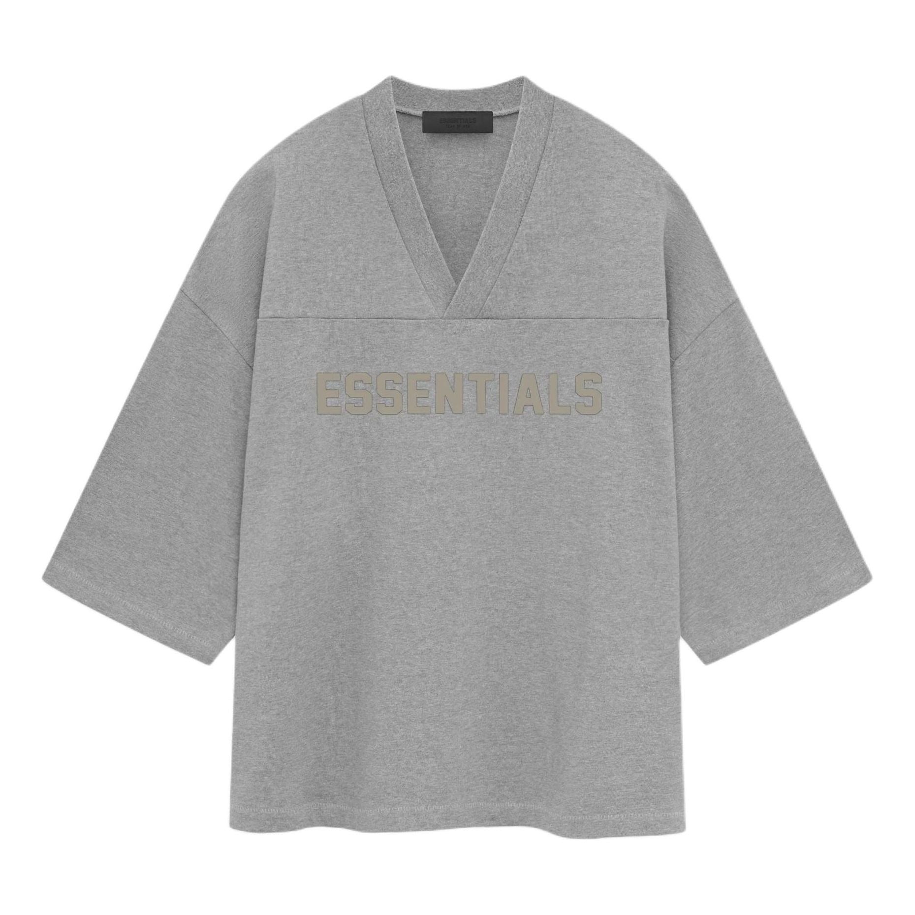 Fear of God Essentials SS24 Football T-Shirt 'Dark Heather Oatmeal' 125SP244103F - 1