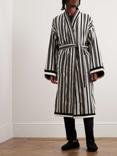 Missoni Craig Striped Cotton-Terry Jacquard Robe outlook