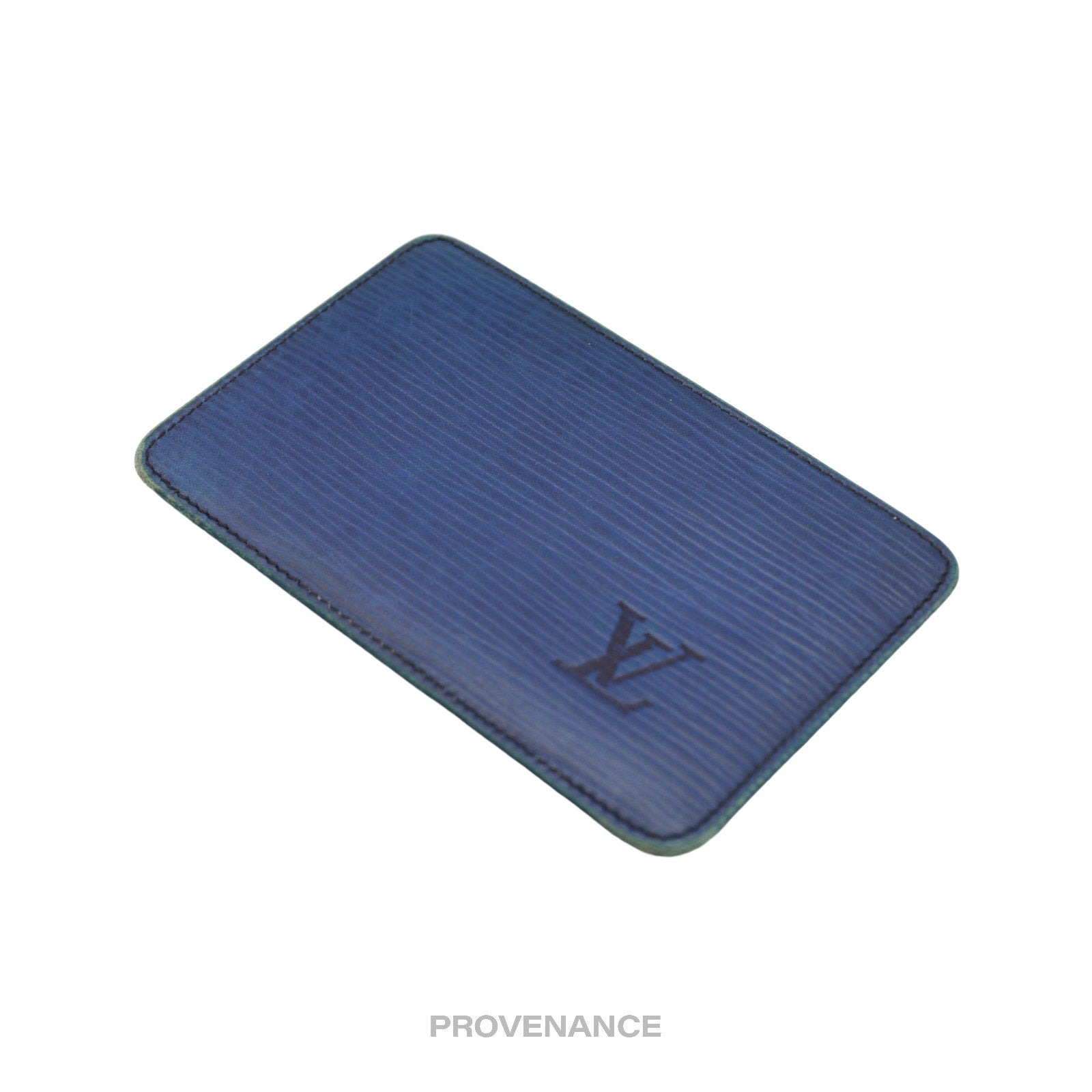 Louis Vuitton "MALLETIER" Card Holder Wallet - Blue Epi - 3